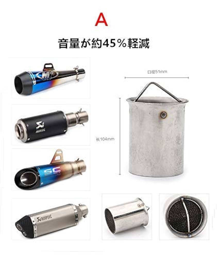 Amazon | バイク マフラー インナーバッフル インナー