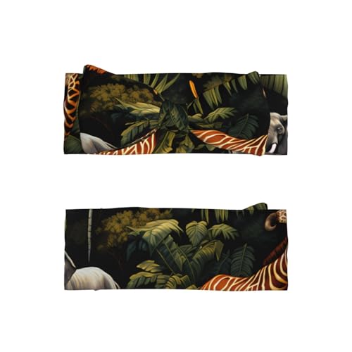 Animals In The Rainforest Picture Baby Bow Headband Stretchy and Soft for Newborns, Infants, Toddlers, and Kids Girls2