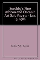 Soethby's Fine African and Oceanic Art Sale #4735y - Jan. 19, 1982 B002QPFEVW Book Cover