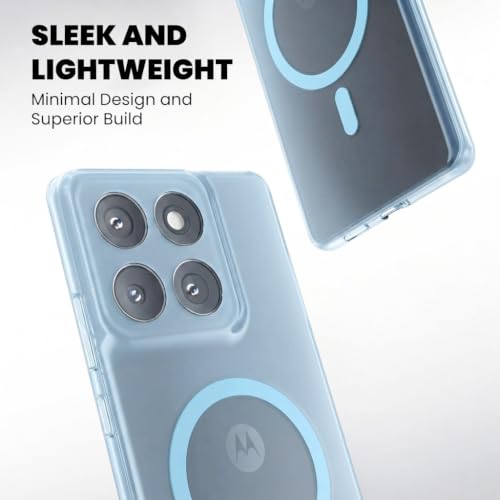 Image of DIZORO Matte Case for Motorola Edge 70 Pro Compatible with MagSafe, Camera Lens Full Protection, Shockproof Translucent Frosted TPU Soft Phone Cover, Anti-Fingerprint (Sierra)
