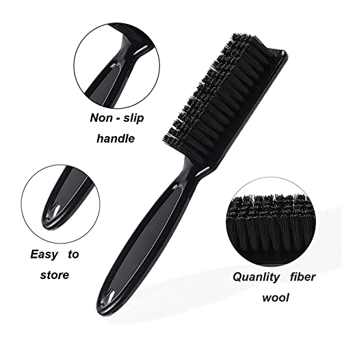 Ekonaer 3 Pieces Barber Blade Cleaning Brush Hair Clipper Brush Styling Brush Tool For Men(Black) #TOP2