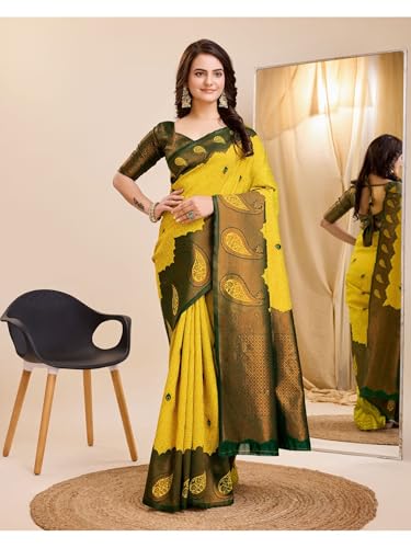 Image of Avantika Fashion Women's Kanjivaram Soft Silk Banarasi Sarees With Blouse Piece For Women