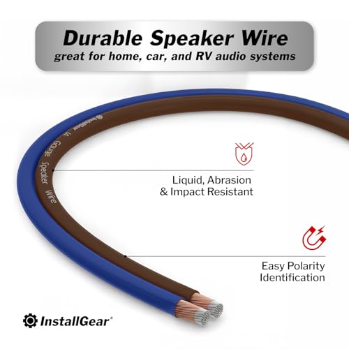 Cable de altavoz de dos conductores InstallGear para interconexión de componentes de audio 7