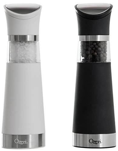 Ozeri Graviti Pro Electric Salt and Pepper Grinder Set,...