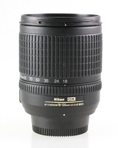Nikon Zoom Nikkor 18 135mm f/3.5 5.6   Objetivo (15/13, 18 135 mm, 73.5 mm, Negro, 67 mm, 385 g)