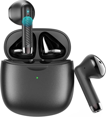 Bluetooth Earbuds, Wireless Earphones with IPX7 Waterproof 5.3 Bluetooth Headphones Hi-Fi Stereo Sound Wireless Headphones With Mic 30H Playtime Fast Charging Case for iPhone/Android