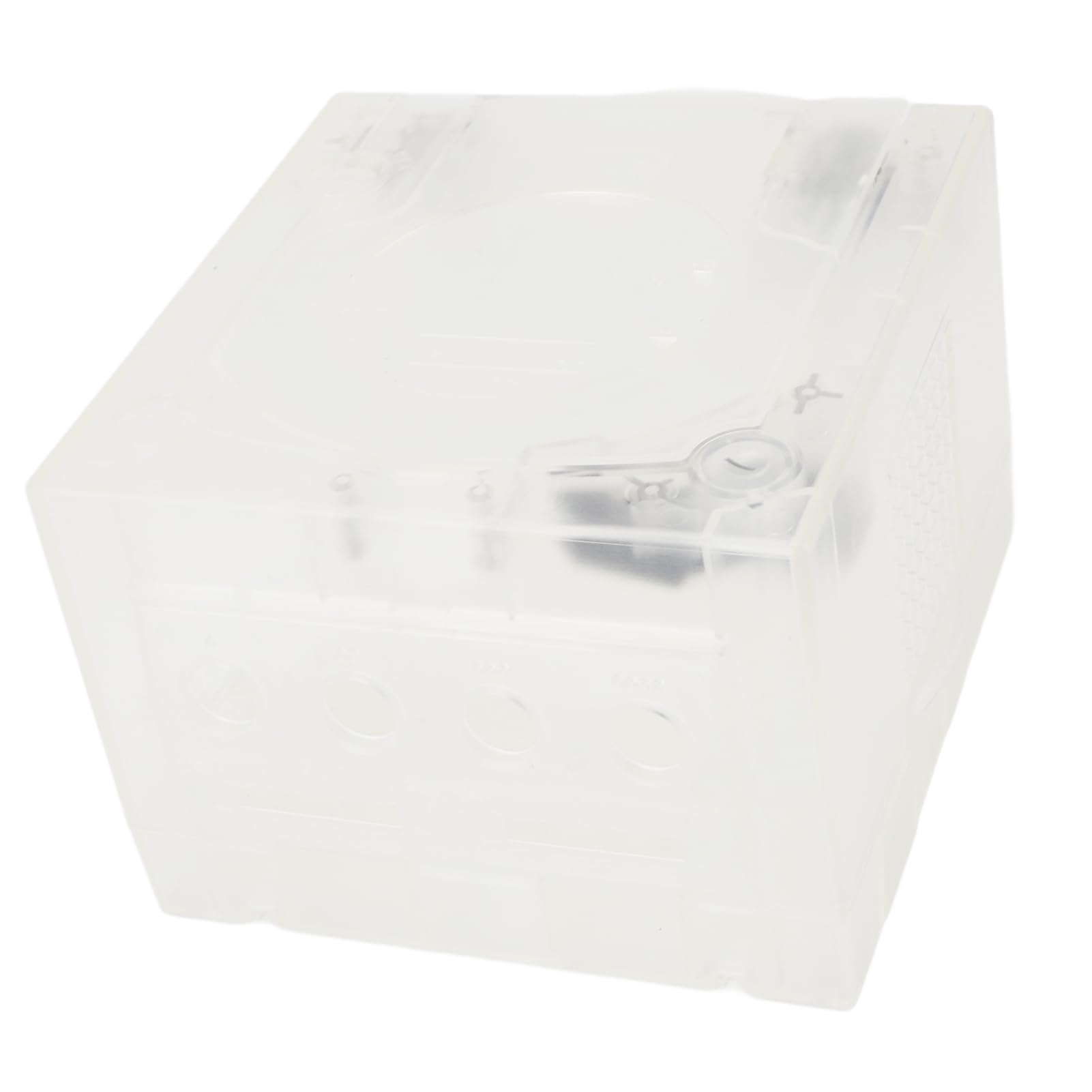 Generic Carcasa de Repuesto para Consola de Juegos, Carcasa de Plástico ABS Duradera para Consola Doméstica GC, Incluye Dos Paneles (Blanco Transparente)