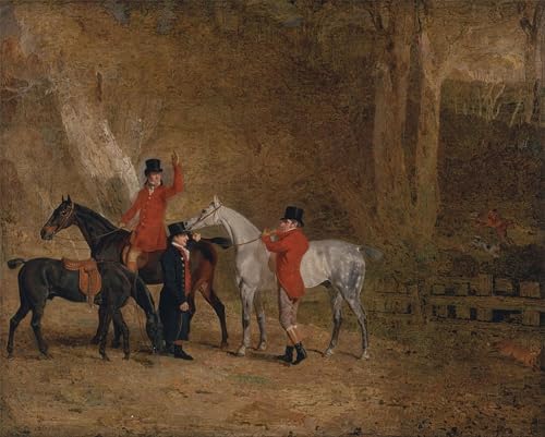 Affiche toile scène de chasse au renard pour habiller un grand mur
