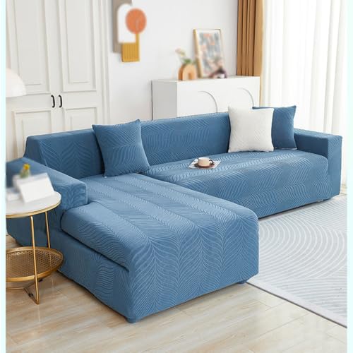Housse de canapé imperméable et extensible : protection totale pour sofa sectionnel blanc - 3