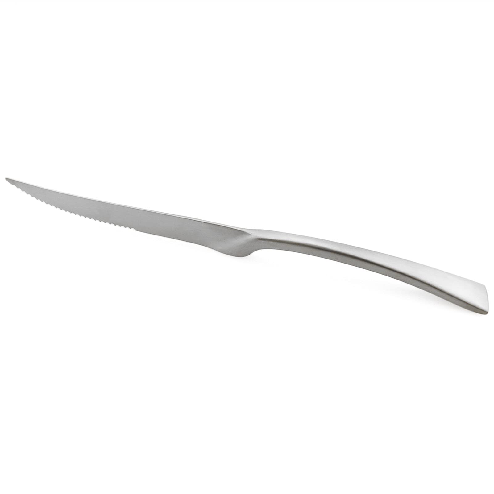 6 piezas de lujo mate silver filete cuchillo vajilla Set de vajilla de acero inoxidable CUCHILLO DE CUCHILLO DE CUCHILLOS CUENZADOR