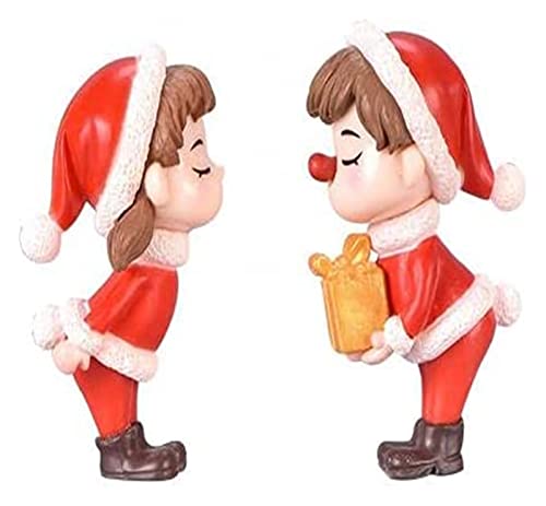 Table de Noël statuette plastique pour décorer un petit bureau facilement