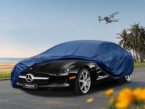 Image of Kaugung Heavy Duty Car Cover Custom Fit Μercedes-Βenz SLS AMG (2010-2014), Waterproof All Weather Resistant Outdoor Rain Dust Snow Protection with Anti-Theft Lock. (USA Warehouse, Within 3-7 Days)