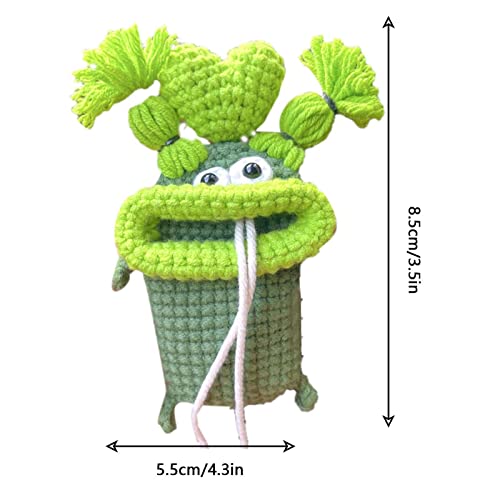 bolsa para chaveiro, Capa de crochê para chave de carro, Porta-chaves feito à mão com boca de salsic