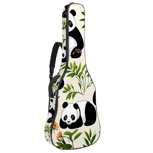 Sac pour guitare à motif panda idéal pour les trajets d'école et les cours