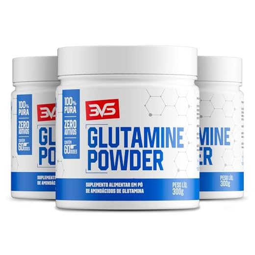 Kit 3X Glutamina Pura 300g Cada 3VS Nutrition | Glutamine Powder 300g 100% pura