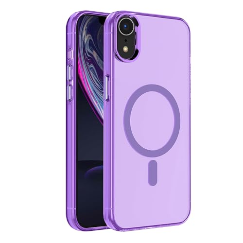 Coque iPhone XR violette qui ne jaunit pas et protège des chutes