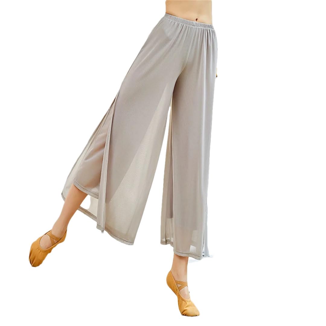 Hgvcfcv Moderne Tanzhose für Damen, lockeres weites Bein, Tanzhose, klassischer Tanz, Alltag, Yoga-Hose