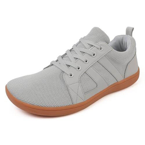 ZEPYFXIT Zapatillas Minimalistas Mujer Calzado Barefoot Hombre Ligeros Transpirables Flexibles Descalzo Deportivas de Exterior Zapatos para Correr Fitness(Gris 8815,43 EU)