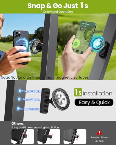 Magnetic Golf Cart Phone Holder