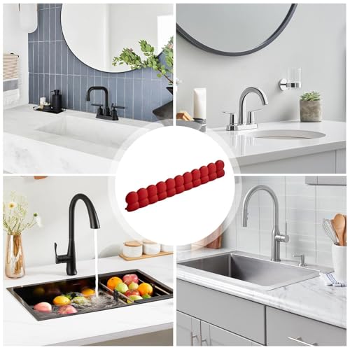 Protector contra salpicaduras para fregadero de cocina con ventosas de silicona 5