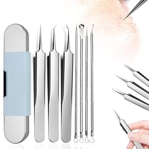Comepew 10PCS Mitesserentferner Komedonenquetscher Set
