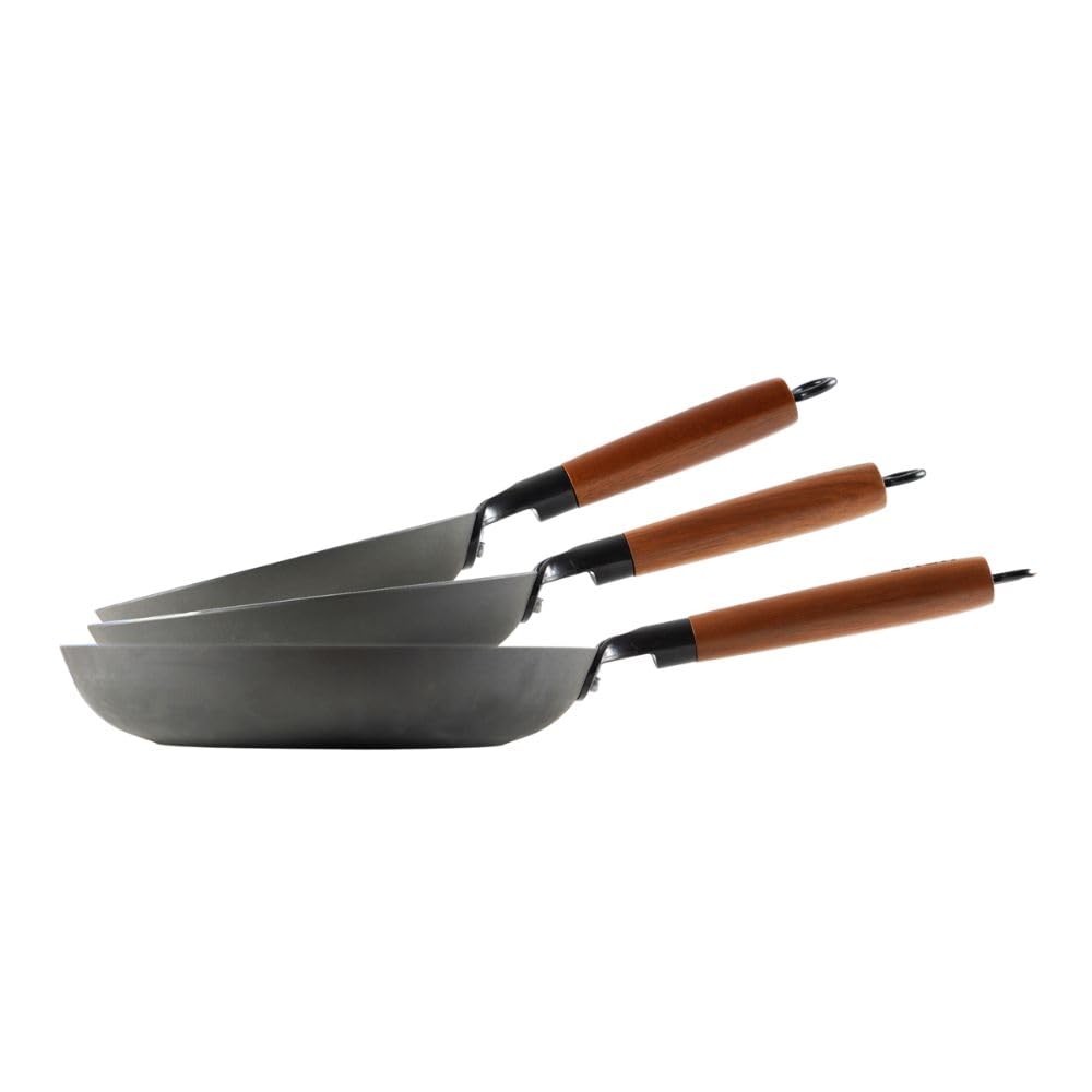 Set 3 Padelle In Ghisa Lätt Home - Antiaderenti, Con Manico Removibile, Per Induzione E Forno