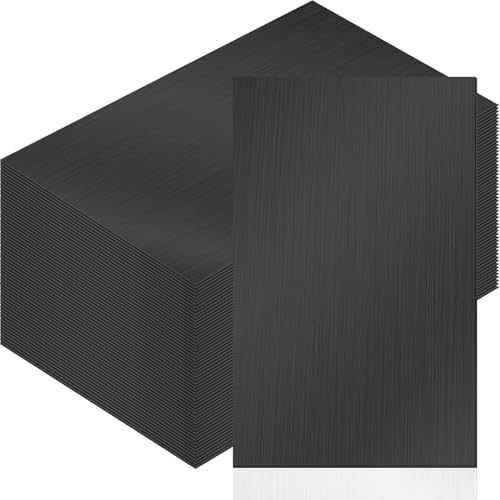 Therwen 40 Pcs 5 x 7 Inch Flashing Aluminum Sheet Roof Flashing Metal Roof for Shed Weatherproofing Areas Around Chimneys or Skylights (Black)