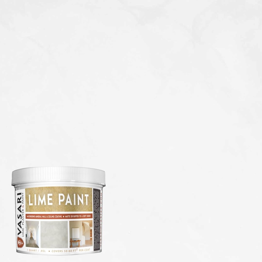VASARI Lime Plaster & Paint – Lime Paint, Pearl White #18, 1 Quart
