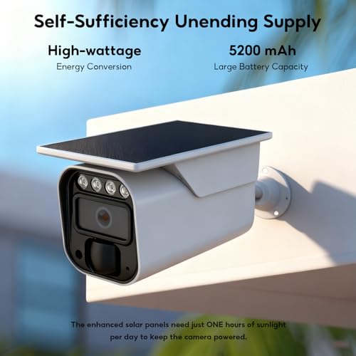 Wosee365 4G LTE Solar Security Camera - No WiFi Cellular Outdoor Camera with 2K Color Night Vision, PIR Motion Detection, 2-Way Audio, AI Motion Detection, 360° Live View thumbnail 6