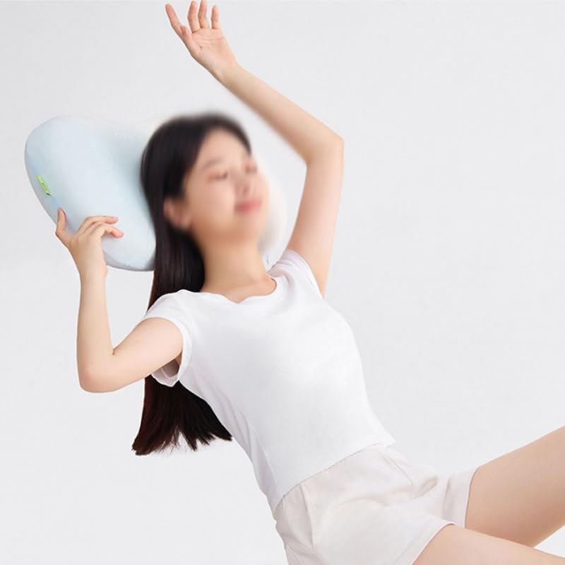 Two Detachable Milk Silk Pillows with Inner Linings for Neck Protection Sleep
