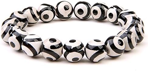 eletout Handmade 10mm Round Natural Semi Precious Gemstone Beaded Stretch Solid Color Bracelets