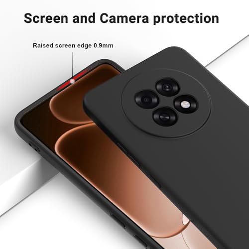 Image of Back Cover for Oppo F31 Pro Plus 5G | Full Camera Protection | Premium Liquid Silicon Case | Flexible Bumper Case for Oppo F31 Pro Plus 5G (Black)