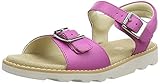 Innenmaterial: Leder Clarks Mädchen Crown Bloom K Riemchensandalen Knöchelriemchen, Pink (Hot Pink Leather Hot Pink Leather), 31 EU