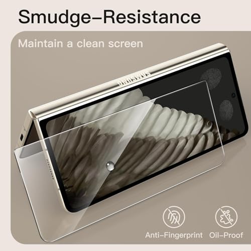 Image of SHILD - (2 Pack Perfect Fits Tempered Glass Screen Protector For Samsung Z Fold 5 | HD Edge to Edge Z Fold 5 Tempered Glass Guard - HD
