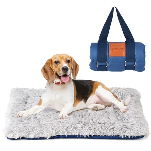 Portable Dog Bed Mat for Medium Dogs, 30 x20 inch Washable Dog Cr...