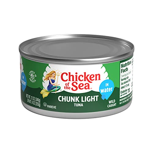 Chicken of the Sea Chunk Light Tuna in Water, 12 oz. Can (Pack of 1), Wild Caught Tuna