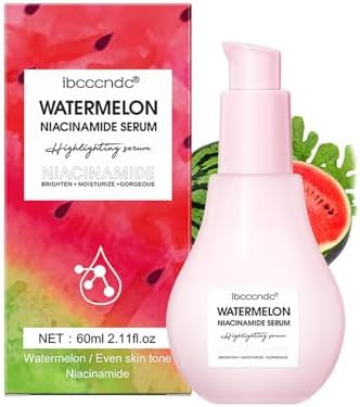 Watermelon Glow Dew Drops Niacinamide Serum, Lightweight Facial Serum & Moisturizer with Hyaluronic Acid, Moisturising Facial Serum with Hyaluronic Acid Glycerine Vitamin E (1pcs)
