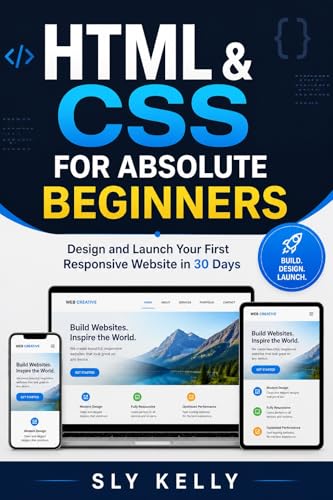 HTML & CSS FOR ABSOLUTE BEGINNERS: Design and Launch Your First Responsive Website in 30 Days