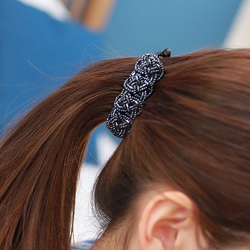 Noble Lady Women Hair Clip Ponytail Holder(H36)(Brown) - Image 3