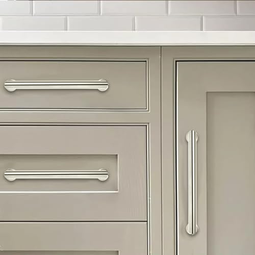 khtumeware 10-Pack 8-Inch(203mm) Polished Nickel Cabinet Pulls,Heavy-Duty Solid Handles for Kitchen Cabinets, Cupboards, Drawers and Bathroom Hardware by khtumeware - Image 4