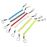 KITANDOVE 6-teiliges Angel-Lanyard Mit Feder-Lanyard – Verlorenes Spiralkabel Zum Angeln Tragbare...