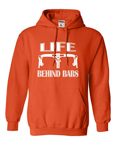Go All Out Large Orange Adult Life Behind Bars Funny Bike Bicycle Funny Sweatshirt Hoodie