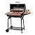 Royal Gourmet CC1830V 30 Barrel Charcoal Grill with Wood-Painted Side Front Table, 627 Square Inches Cooking Space, for Outdoor Backyard, Patio and Parties, Black