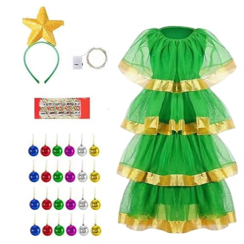 Robe d'arbre de Noël confortable pour femme pour éviter les déguisements tristes