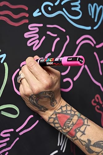 Marqueur acrylique POSCA PC5BR bleu foncé pour customiser tout support