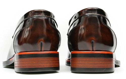 Santimon Men's Dress Loafers Slip-On Shoes - Patent Leather Pointed Toe Formal Business Casual Shoes for Wedding, Prom, Tuxedo - Comfortable Mocassins4