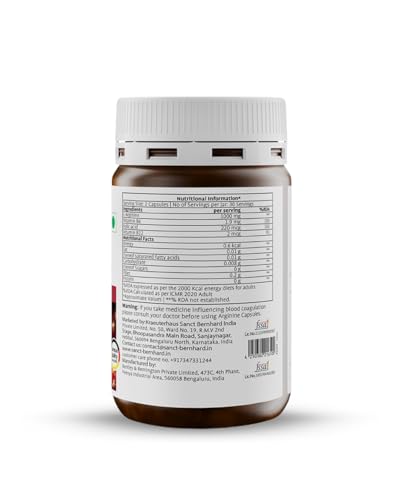 Image of Krauterhaus Sanct Bernhard Wellness Duo - L-Arginine + Cider Core Tablets | With B12, B1, B6, Folic Acid & Riboflavin | Promotes Energy, Heart Health | Digestion & Immunity Support | Vegan | non-GMO