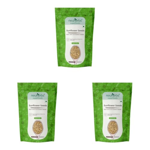 Image of Neuherbs Sunflower Seeds | Dry Seeds For Eating | Raw Healthy Snack For Skin | Rich In Protein & Vitamin E Superfood | Diet Food - 200GM (Pack of 3)