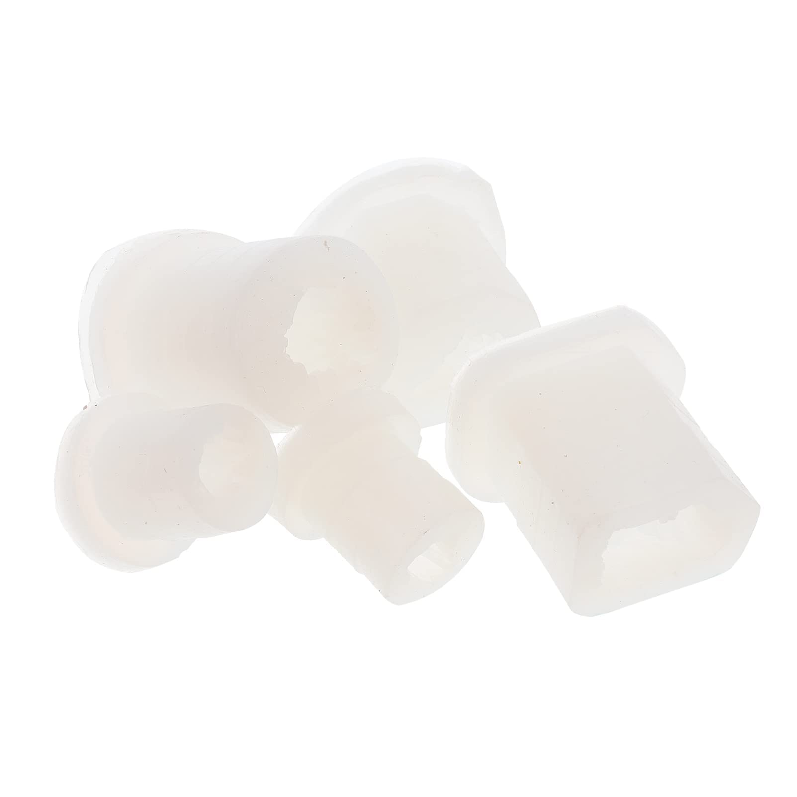 5Pcs Crystal Stone Silicone Mold Crystal Quartz Rock Epoxy Resin Silicone Molds Crystal Cluster Resin Casting Mold Crystal Stone Gravel Molds for Desktop Decor White