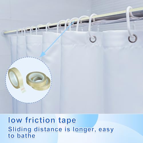 Image of 3 Rolls Low Friction Drawer Slide Tape - Teflon Tape Curtain Glide Tape Abrasion Resistance - 1 /2 Inch X 33 Ft
